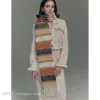 Cross-border scarf wholesale e-commerce live streaming supply chain, wool series, single-color horizontal striped wool scarves Item Picture
